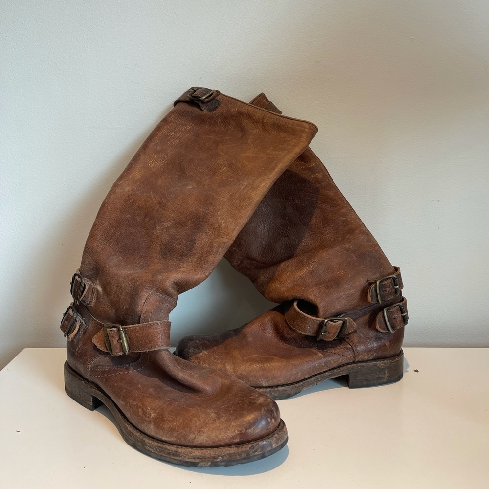 Frye Brown Leather Riding Boots